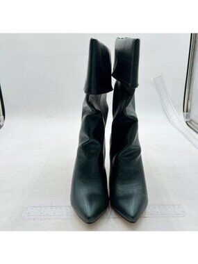 Women Knee High Boots  Stiletto High Heel Pull on Long Boots Pointed Toe Green